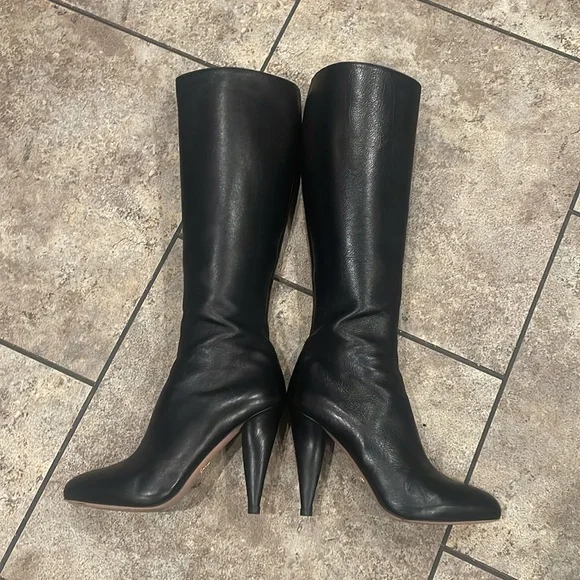 PRADA Leather Boots 37 1/2 Prada Black Soft Leather Boots 37 1/2